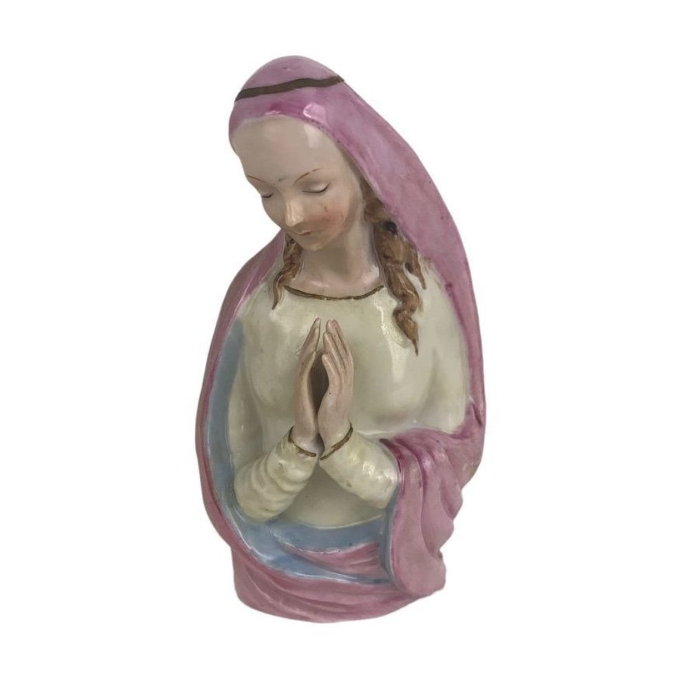 Lipper & Mann Creations Praying Virgin Mary Ceramic Figurine Midcentury Japan 6"